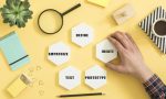 bright-colorful-composition-creative-worspace-with-hexagons-as-copy-space-stylish-offfice-accessories-as-pencils-pens-notebooks-cup-coffee-template-yellow-background_431307-6254