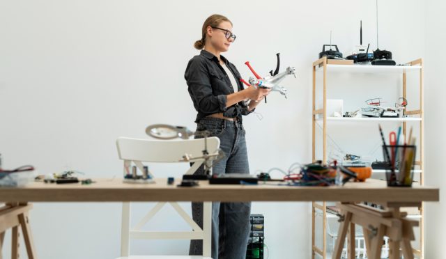 female-inventor-working-new-creation
